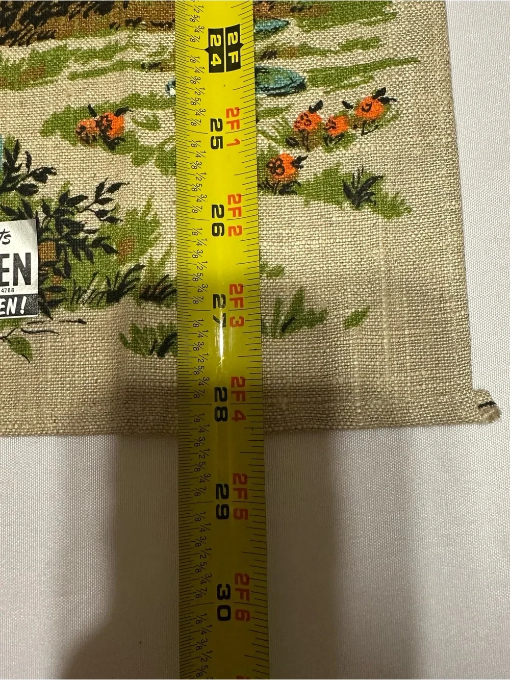 Vintage All Pure Linen Decorative  southern plantation hand towel